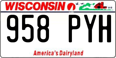 WI license plate 958PYH