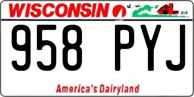 WI license plate 958PYJ