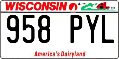 WI license plate 958PYL