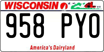 WI license plate 958PYO