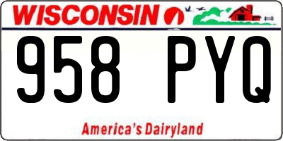 WI license plate 958PYQ