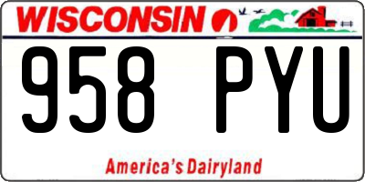 WI license plate 958PYU