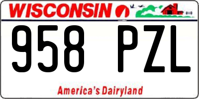 WI license plate 958PZL