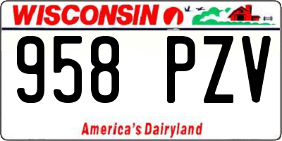 WI license plate 958PZV