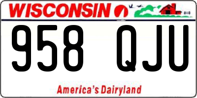 WI license plate 958QJU