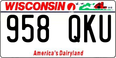 WI license plate 958QKU