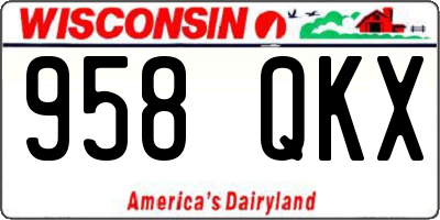 WI license plate 958QKX