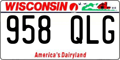 WI license plate 958QLG