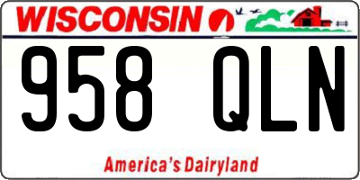 WI license plate 958QLN