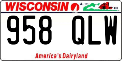 WI license plate 958QLW