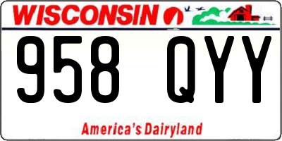 WI license plate 958QYY