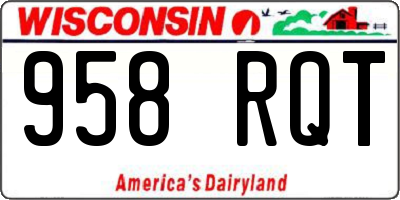 WI license plate 958RQT