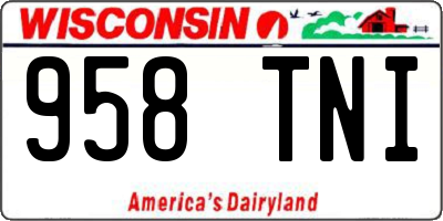 WI license plate 958TNI
