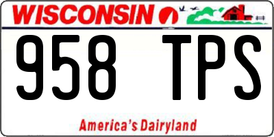 WI license plate 958TPS