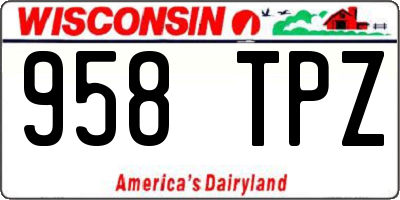 WI license plate 958TPZ