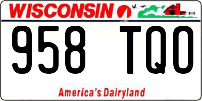 WI license plate 958TQO