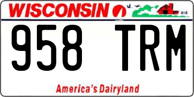 WI license plate 958TRM