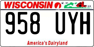 WI license plate 958UYH