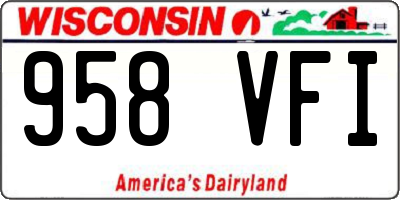 WI license plate 958VFI