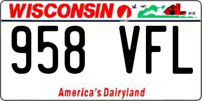 WI license plate 958VFL