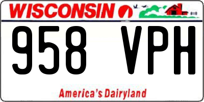 WI license plate 958VPH