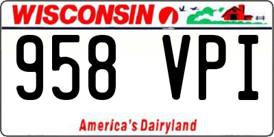 WI license plate 958VPI