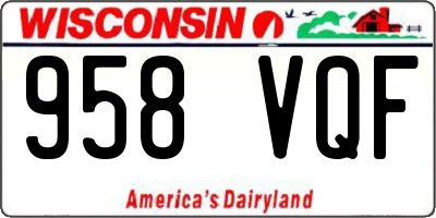 WI license plate 958VQF