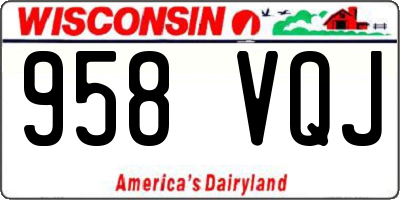 WI license plate 958VQJ
