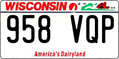 WI license plate 958VQP