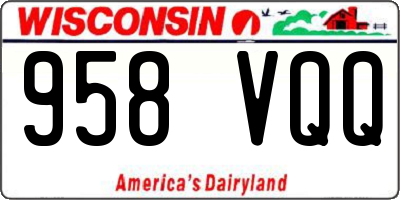 WI license plate 958VQQ