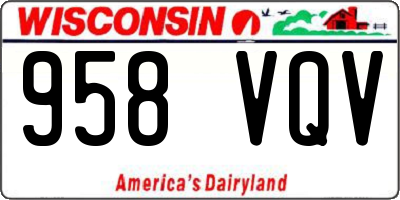 WI license plate 958VQV