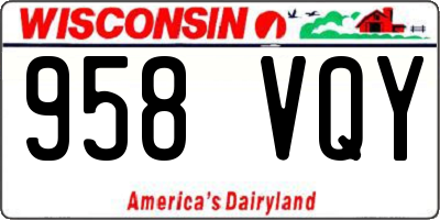 WI license plate 958VQY
