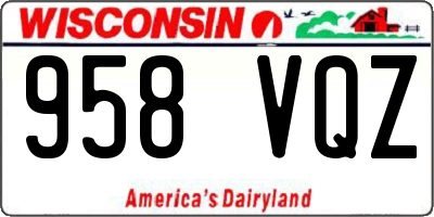 WI license plate 958VQZ
