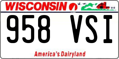 WI license plate 958VSI