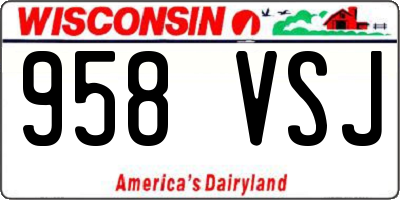 WI license plate 958VSJ
