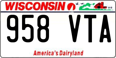 WI license plate 958VTA