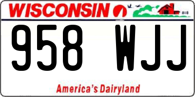 WI license plate 958WJJ