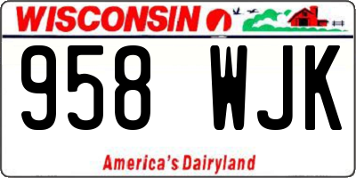 WI license plate 958WJK