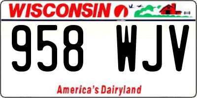WI license plate 958WJV