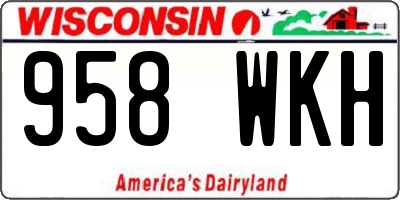 WI license plate 958WKH