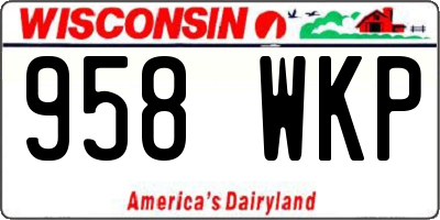WI license plate 958WKP