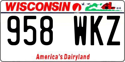 WI license plate 958WKZ