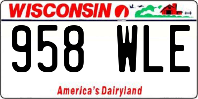 WI license plate 958WLE