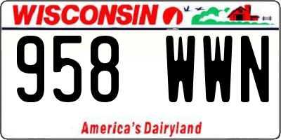 WI license plate 958WWN