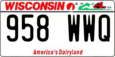WI license plate 958WWQ