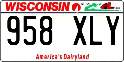 WI license plate 958XLY