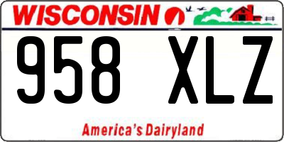 WI license plate 958XLZ