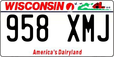 WI license plate 958XMJ