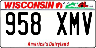 WI license plate 958XMV