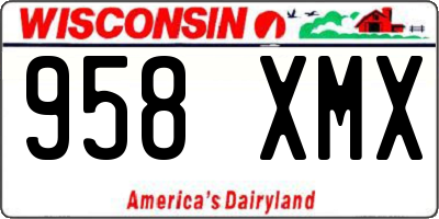 WI license plate 958XMX